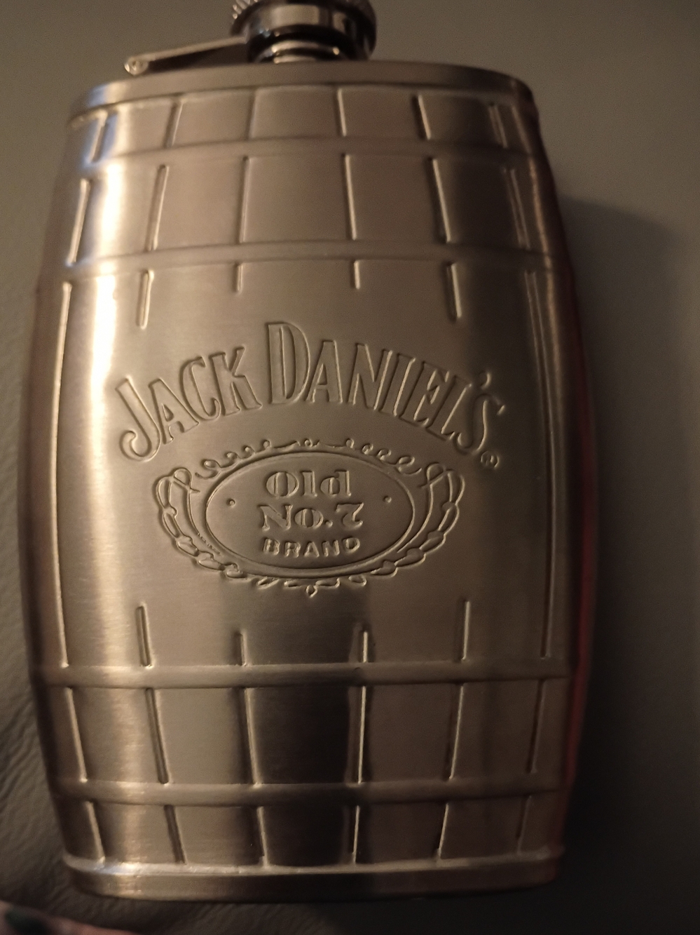 Jack Daniels Hip Flask, Stainless Steel